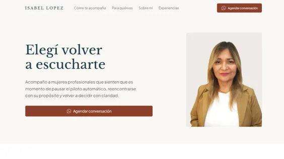 Captura de pantalla del proyecto Landing de Alta Conversión - Coach Ontológica