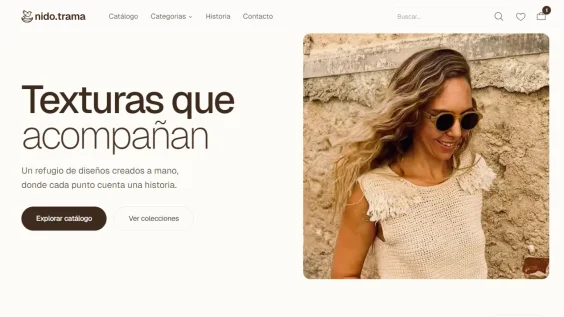 Captura de pantalla del proyecto E-commerce editorial - Nidotrama