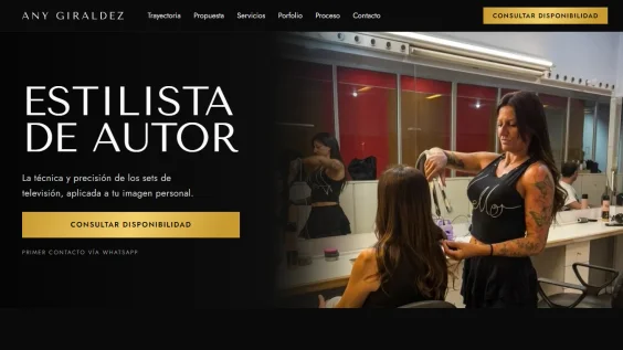 Captura de pantalla del proyecto Web Boutique - Estilista de TV